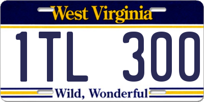 WV license plate 1TL300
