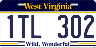 WV license plate 1TL302