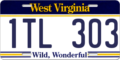 WV license plate 1TL303