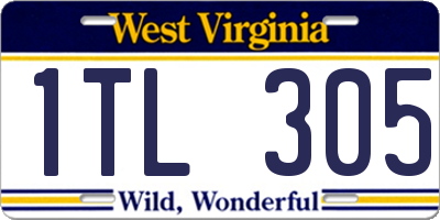 WV license plate 1TL305