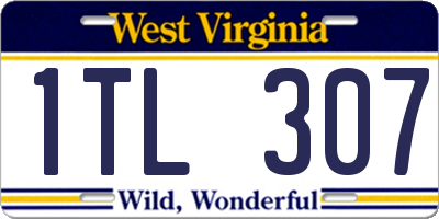 WV license plate 1TL307