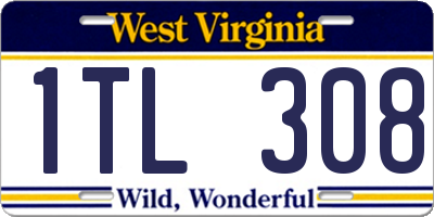 WV license plate 1TL308