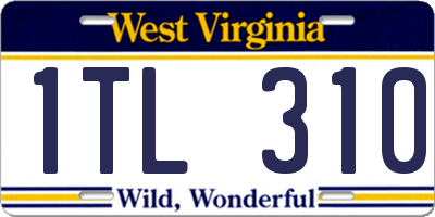 WV license plate 1TL310