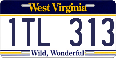 WV license plate 1TL313
