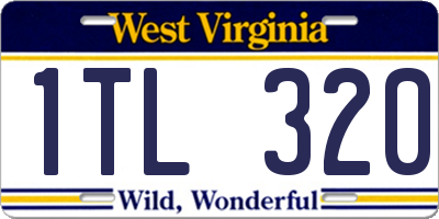 WV license plate 1TL320