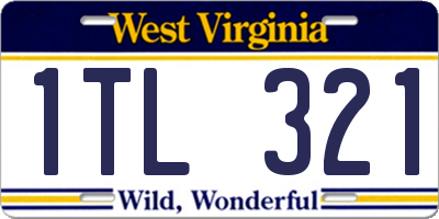 WV license plate 1TL321
