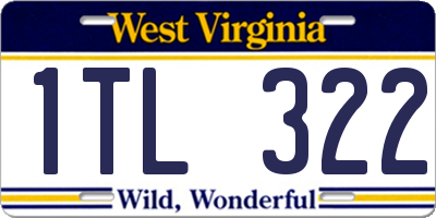 WV license plate 1TL322