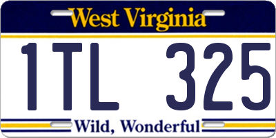 WV license plate 1TL325