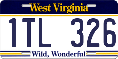 WV license plate 1TL326