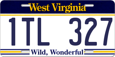 WV license plate 1TL327