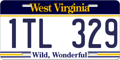 WV license plate 1TL329