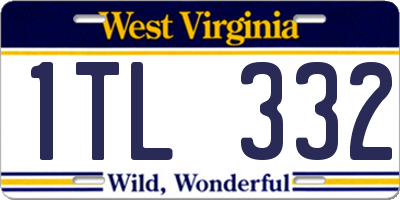 WV license plate 1TL332