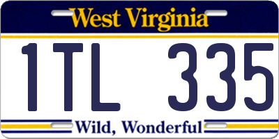 WV license plate 1TL335