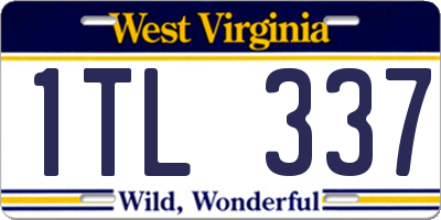 WV license plate 1TL337
