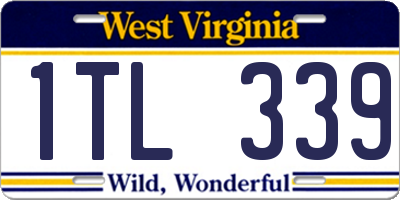 WV license plate 1TL339
