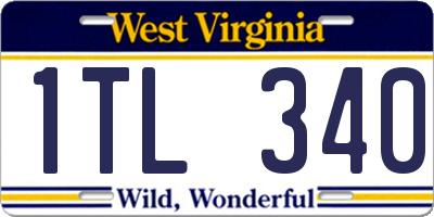 WV license plate 1TL340