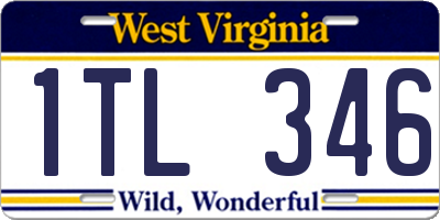 WV license plate 1TL346