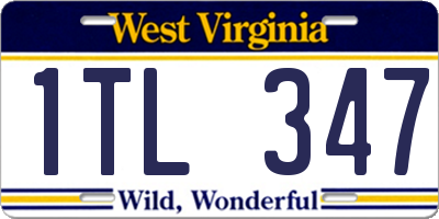 WV license plate 1TL347
