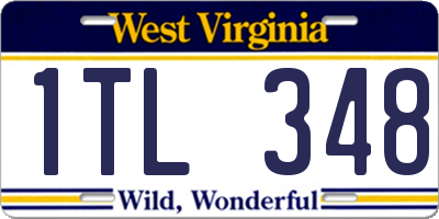 WV license plate 1TL348