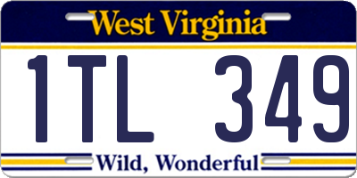 WV license plate 1TL349