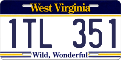 WV license plate 1TL351