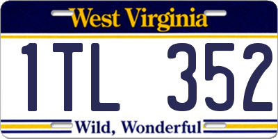 WV license plate 1TL352