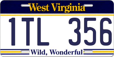 WV license plate 1TL356