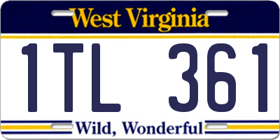 WV license plate 1TL361