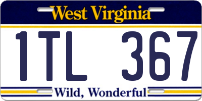 WV license plate 1TL367