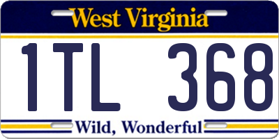 WV license plate 1TL368