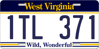 WV license plate 1TL371
