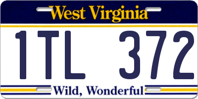 WV license plate 1TL372
