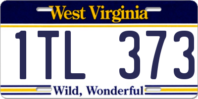 WV license plate 1TL373