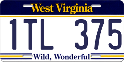 WV license plate 1TL375