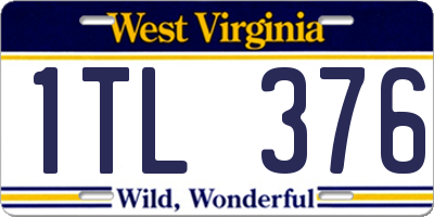 WV license plate 1TL376