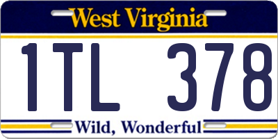 WV license plate 1TL378
