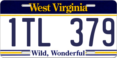 WV license plate 1TL379