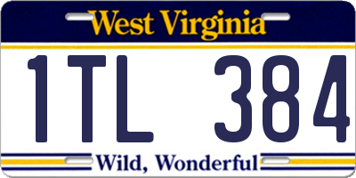 WV license plate 1TL384