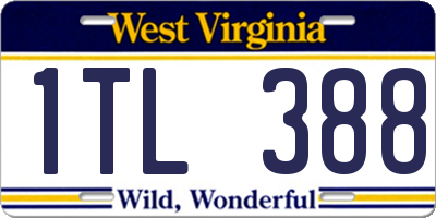 WV license plate 1TL388