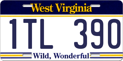 WV license plate 1TL390