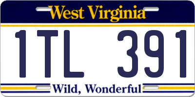 WV license plate 1TL391
