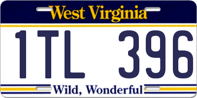 WV license plate 1TL396