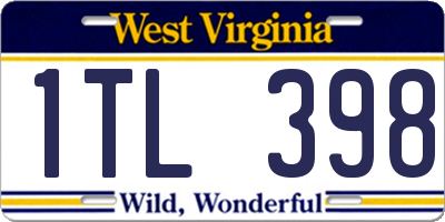 WV license plate 1TL398