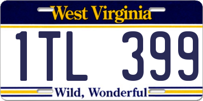 WV license plate 1TL399