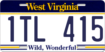 WV license plate 1TL415