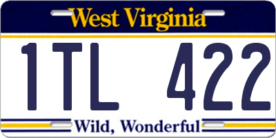 WV license plate 1TL422