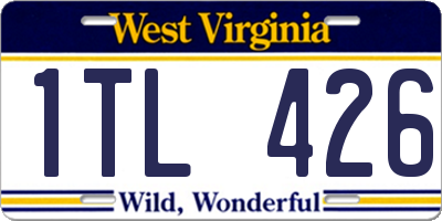 WV license plate 1TL426