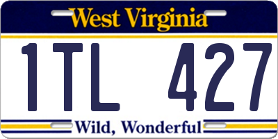 WV license plate 1TL427