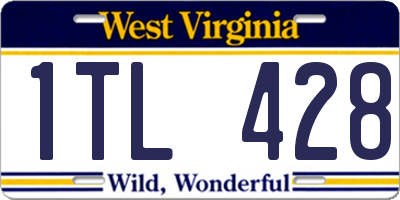 WV license plate 1TL428