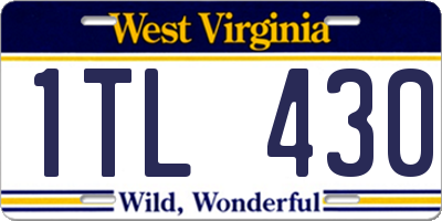 WV license plate 1TL430